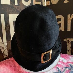 Vintage Bridgette Black Cloche Hat